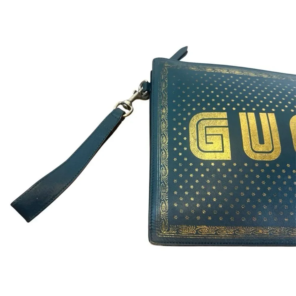 GUCCI + SEGA Guccy Stars Clutch Pochette Auth